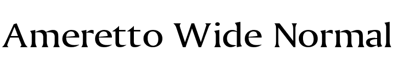 Ameretto Wide Normal font preview