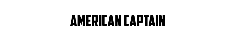 American Captain font preview