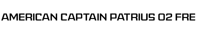 American Captain Patrius 02 FRE font preview
