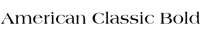 American Classic Bold font preview