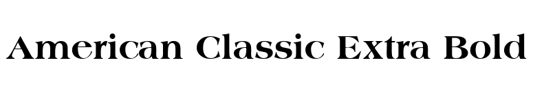 American Classic Extra Bold font preview