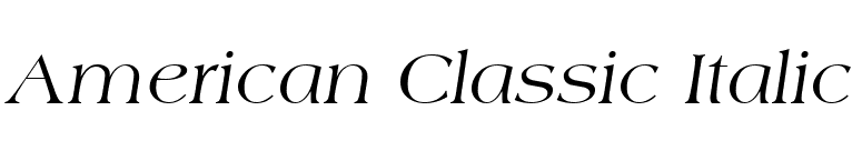 American Classic Italic font preview