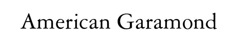 American Garamond font preview