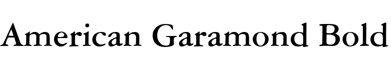 American Garamond Bold font preview