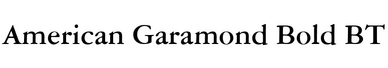 American Garamond Bold BT font preview