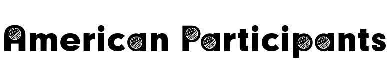 American Participants font preview