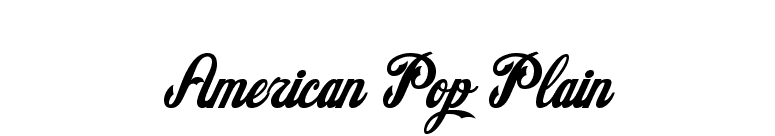 American Pop Plain font preview
