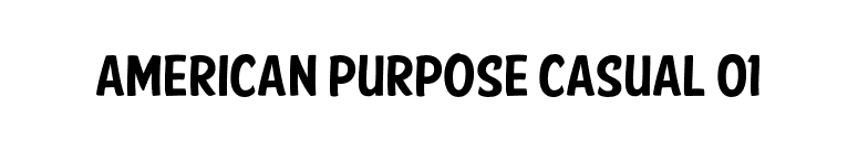 American Purpose Casual 01 font preview