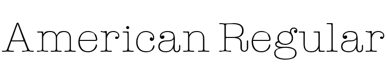 American Regular font preview