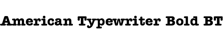 American Typewriter Bold BT font preview