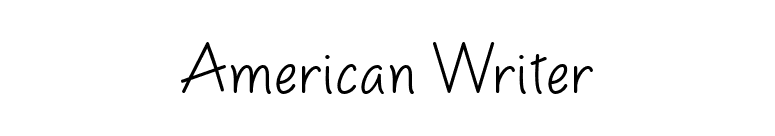 American Writer font preview