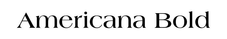 Americana Bold font preview