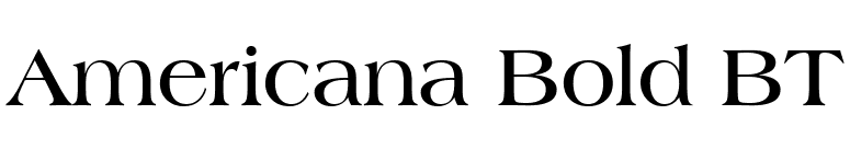 Americana Bold BT font preview