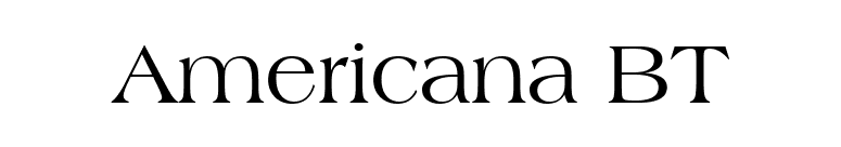 Americana BT font preview