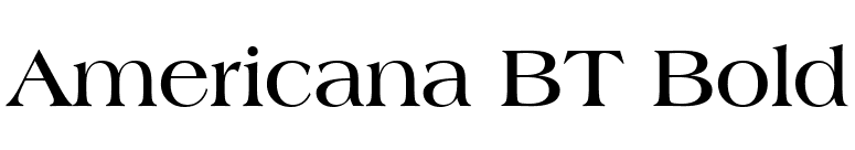 Americana BT Bold font preview