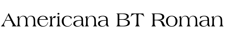 Americana BT Roman font preview