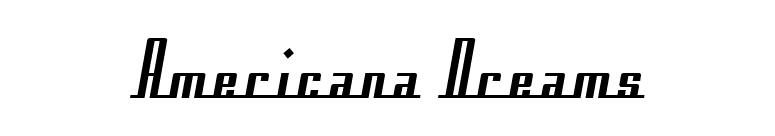 Americana Dreams font preview