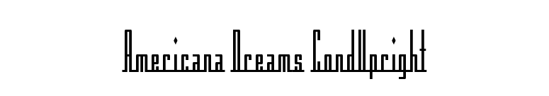 Americana Dreams CondUpright font preview
