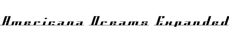 Americana Dreams Expanded font preview