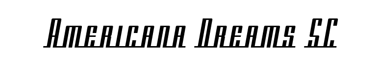 Americana Dreams SC font preview