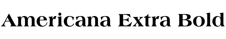 Americana Extra Bold font preview
