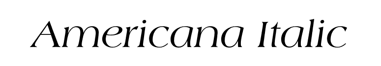 Americana Italic font preview