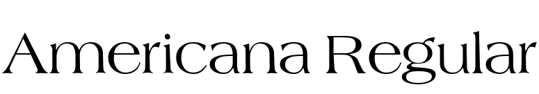 Americana Regular font preview