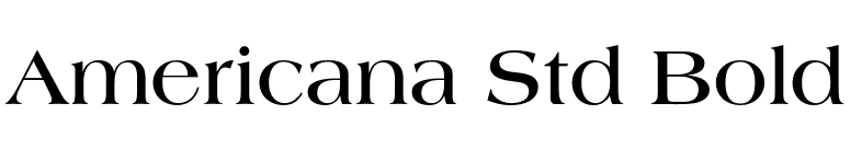 Americana Std Bold font preview