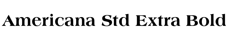 Americana Std Extra Bold font preview