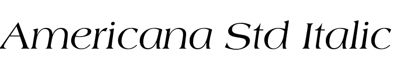 Americana Std Italic font preview