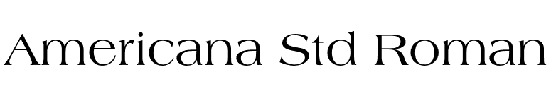 Americana Std Roman font preview