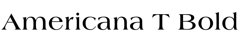 Americana T Bold font preview