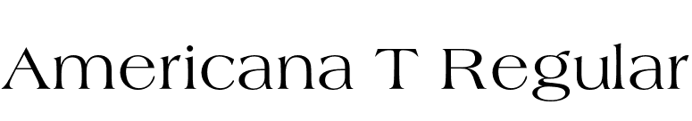 Americana T Regular font preview