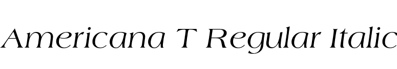 Americana T Regular Italic font preview