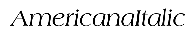 AmericanaItalic font preview