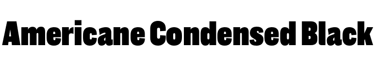 Americane Condensed Black font preview