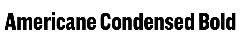 Americane Condensed Bold font preview