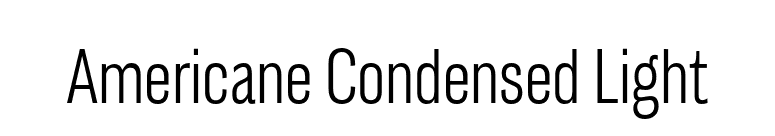 Americane Condensed Light font preview