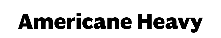 Americane Heavy font preview