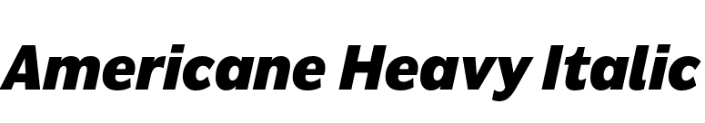 Americane Heavy Italic font preview