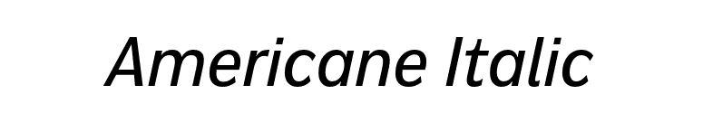 Americane Italic font preview