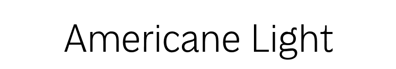 Americane Light font preview