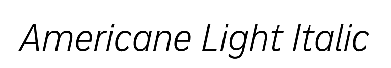 Americane Light Italic font preview
