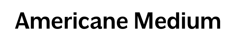 Americane Medium font preview