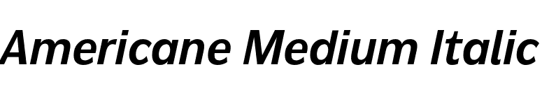 Americane Medium Italic font preview