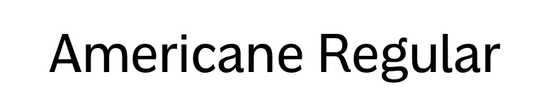 Americane Regular font preview