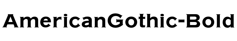 AmericanGothic-Bold font preview