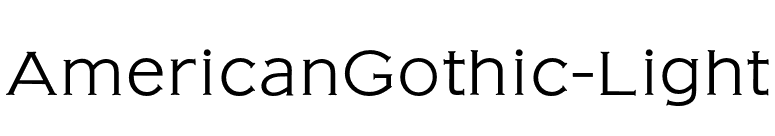 AmericanGothic-Light font preview