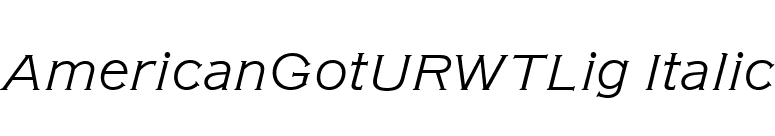 AmericanGotURWTLig Italic font preview