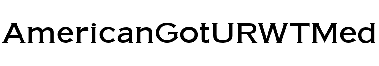 AmericanGotURWTMed font preview